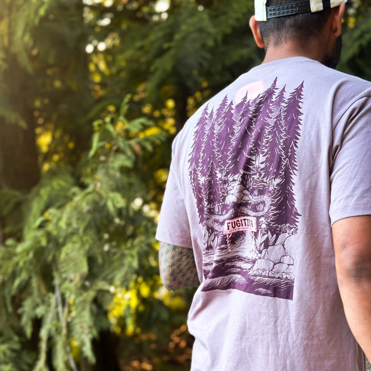 CAMISETA PARAISO MANGA CORTA - COLOR MORADO CLARO