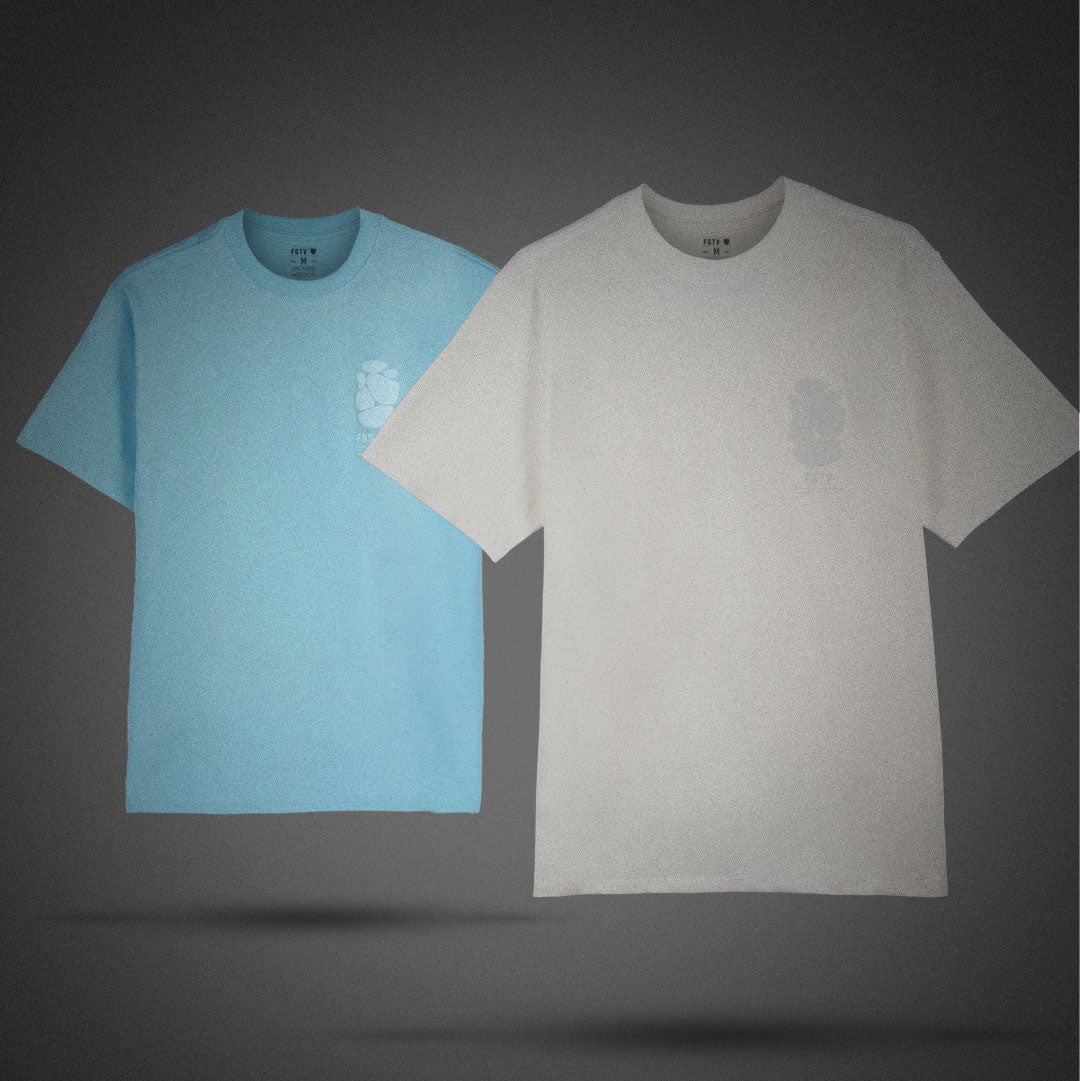 COMBO | CAMISETA ELEMENTAL AZUL - CAMISETA ELEMENTAL BLANCA