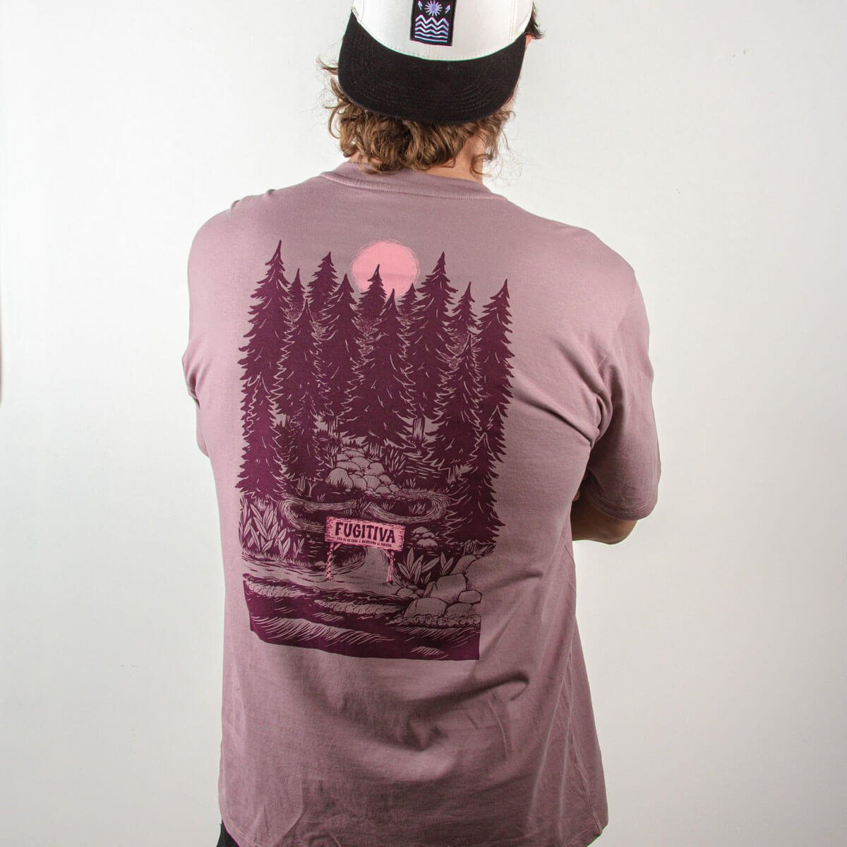 CAMISETA PARAISO MANGA CORTA - COLOR MORADO CLARO
