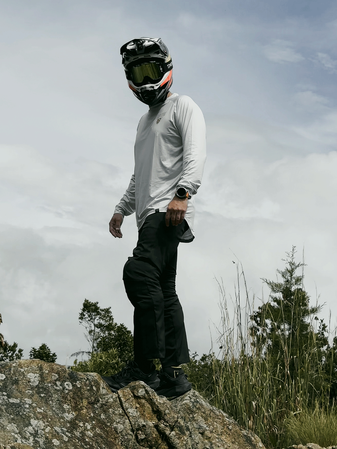 FGTV Long Sleeve Jersey White-Black 