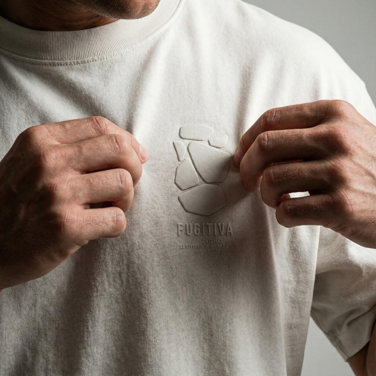 CAMISETA ELEMENTAL MANGA CORTA COLOR BLANCO MARFIL