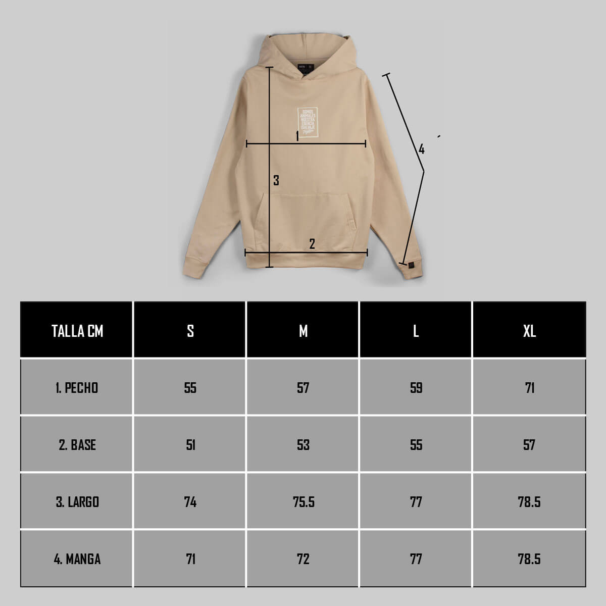 HOODIE ELEMENTAL CAQUI