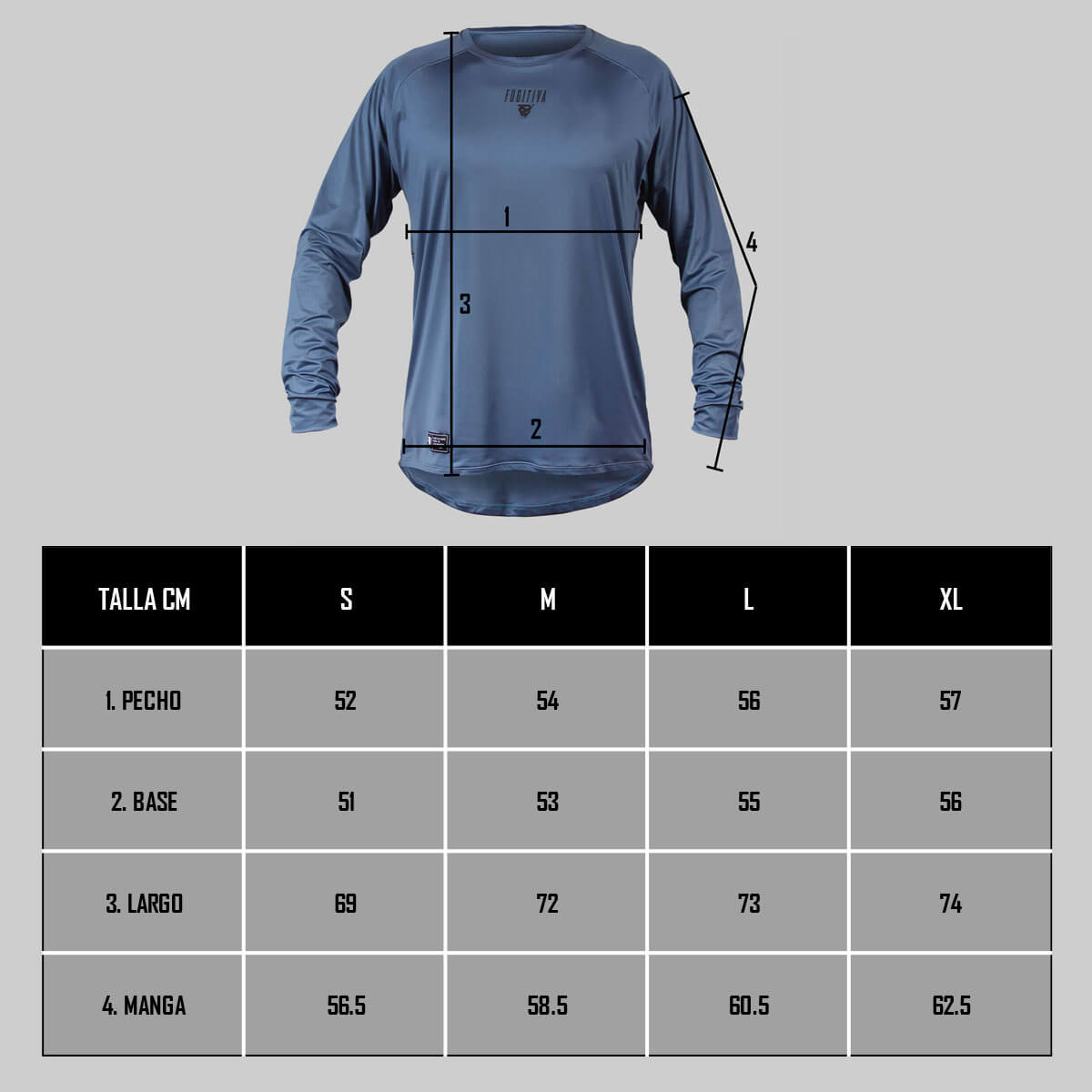 WATER AND MOUNTAIN JERSEY LONG SLEEVE PETROLEUM BLUE 