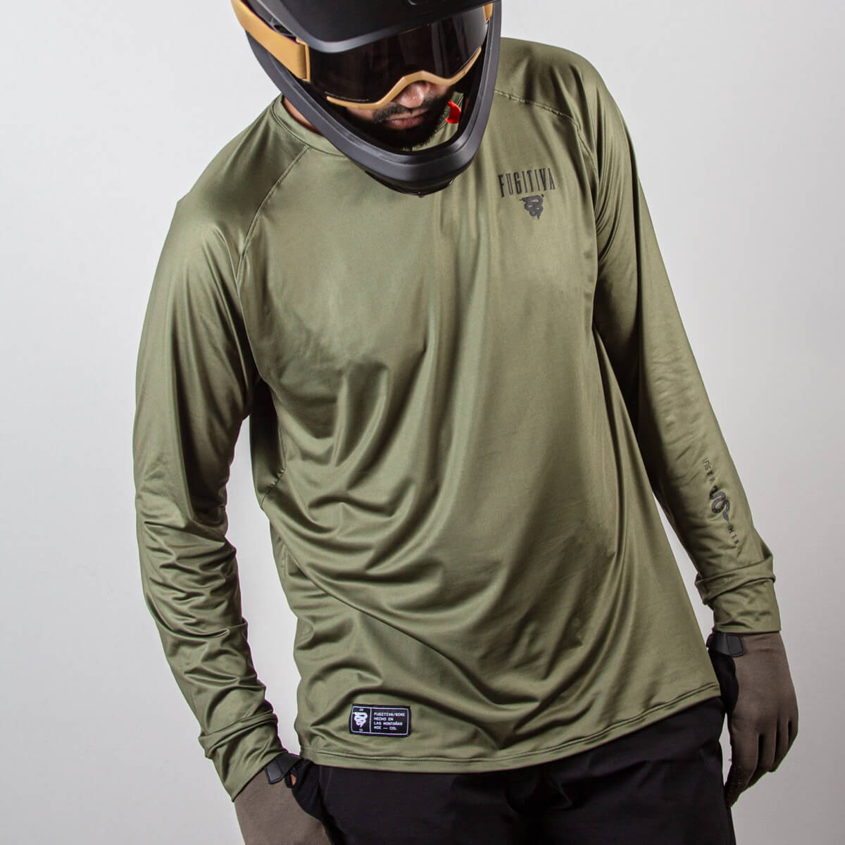 JERSEY SALVAJE MANGA LARGA VERDE MILITAR