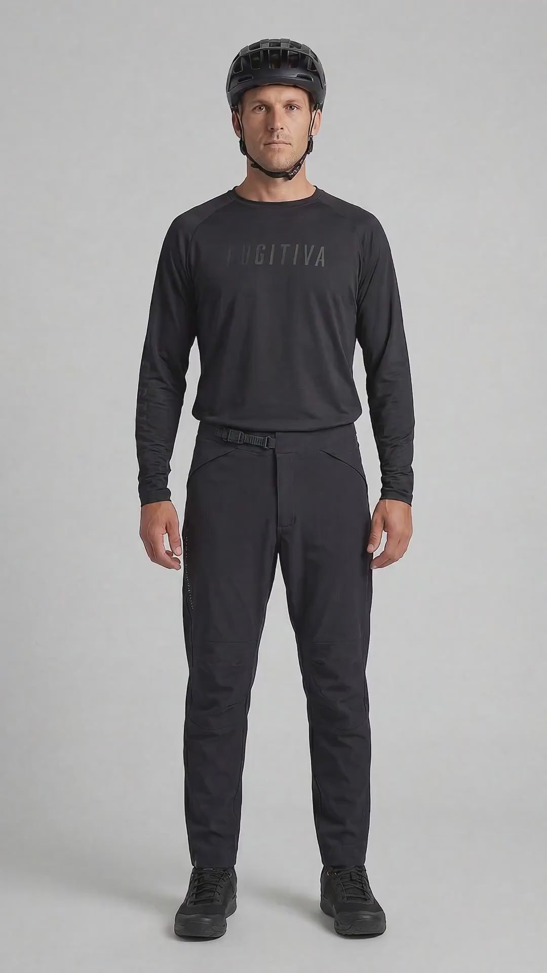 COMBO | Jersey FGTV Manga Larga Negro |  Pantalón Fugitiva Alpha - Negro Profundo
